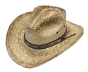 Hacienda Stained Palm Leaf Western Hat - Explore Summer Clearance
